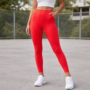 Old Navy Active PowerSoft Extra High-Rise Red Leggings